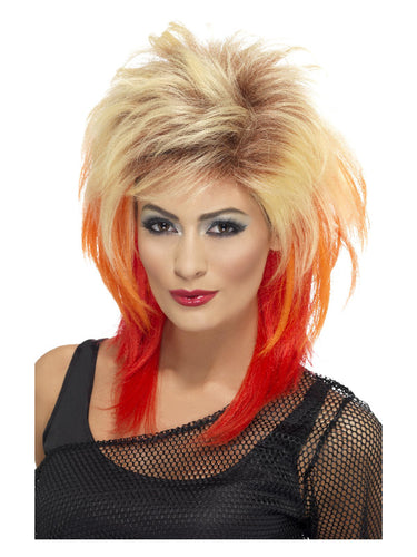 80s Mullet Wig, Blonde – Front